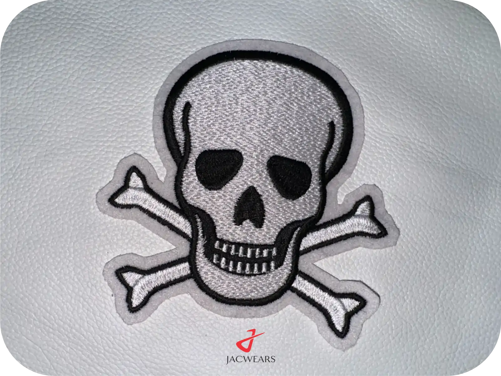 Skelton Logo - custom felt patch for a letterman jacket