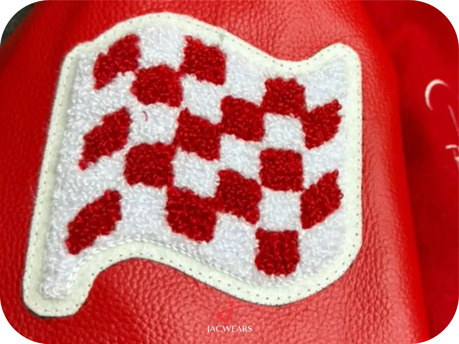 Flag - custom chenille patch for a varsity jacket