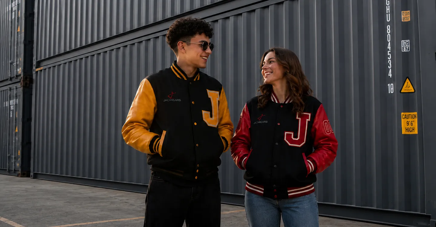 Custom varsity jacket with your own design - JACWEARS
